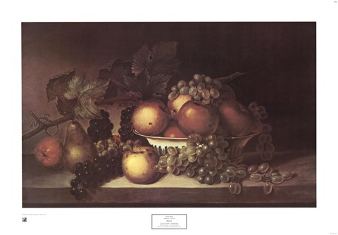 Framed Fruit, 1820 Print