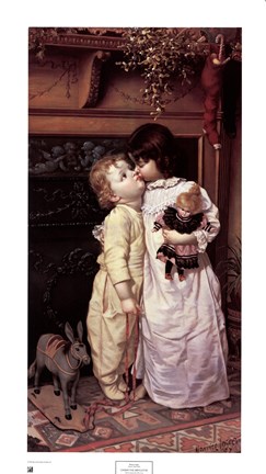 Framed Under the Mistletoe Print