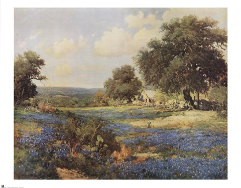 Framed Blue Bonnet Time Print