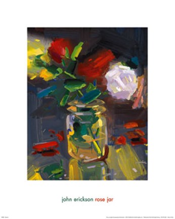 Framed Rose Jar Print