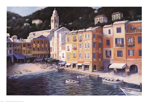 Framed Portofino Morning Print