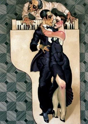 Framed Dance on White Piano Print