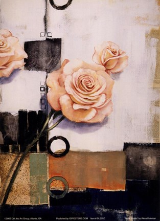 Framed Rose Silueta Print