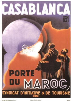 Framed Casablanca Porte du Maroc Print