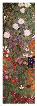 Framed Flowery Garden, c.1907 (detail) vert. Print
