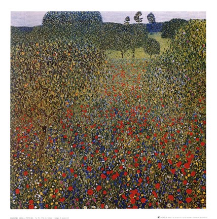 Framed Field of Poppies, c.1907 Print