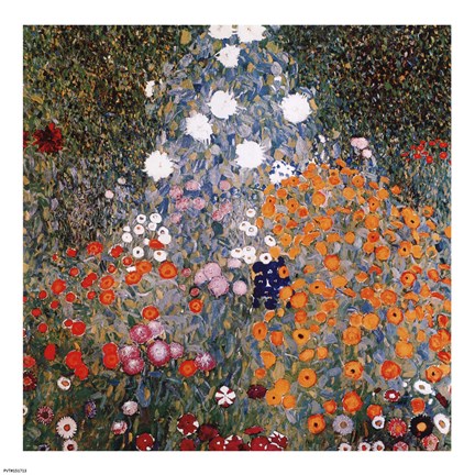 Framed Flowery Garden, c.1907 Print