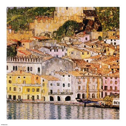Gustav Klimt paintings posters FINE ART PRINT European art Impressionist art painting reproduction paintings Malcesine on lake Garda