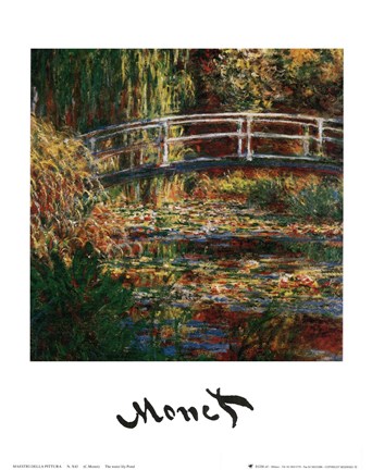 Framed Water Lilly Pond Print