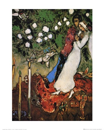 Framed Three Candles Print