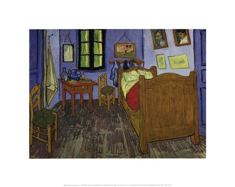 Framed Bedroom at Arles, c.1889 (second version) Print