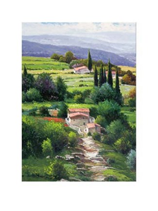 Framed Tuscan Retreat I Print