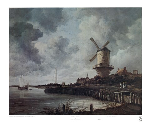 Framed Windmill Near Wijk Print