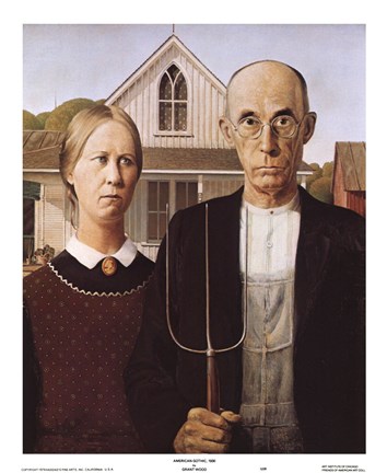 Framed American Gothic Print