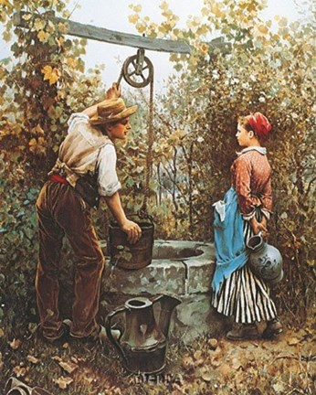 Framed At The Well Print