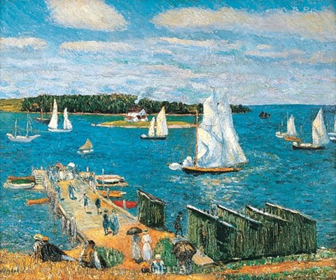 Framed Mahone Bay, 1911 Print