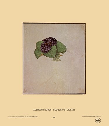 Framed Bouquet of Violets Print
