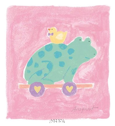Framed Frog Toy Print