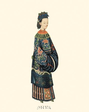 Framed Chinese Mandarin Figure II Print