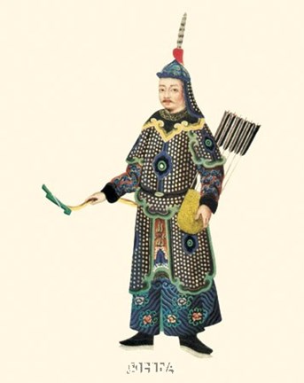 Framed Chinese Mandarin Figure III Print