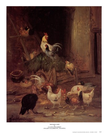Framed Barn Yard Print