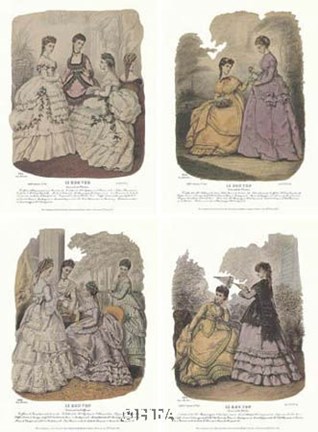 Framed French Fashion Set (Set of Four) Print