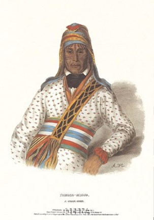 Framed Yoholo-Micco, a Creek Chief Print