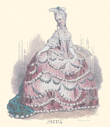 Framed French Costumes Print