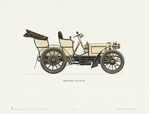Framed Mercedes 1900 Print