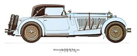 Framed Mercedes-Benz 1928 Print