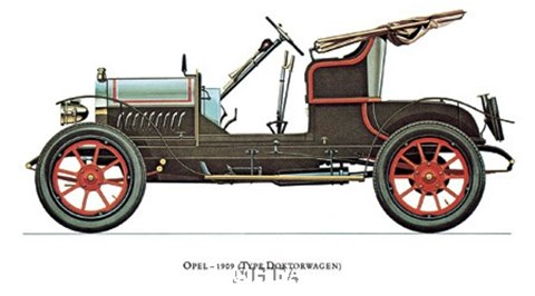 Framed Opel 1909 Print