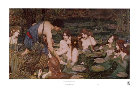 Framed Hylas and the Nymphs Print