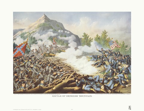 Framed Battle of Kenesaw Mountain Print