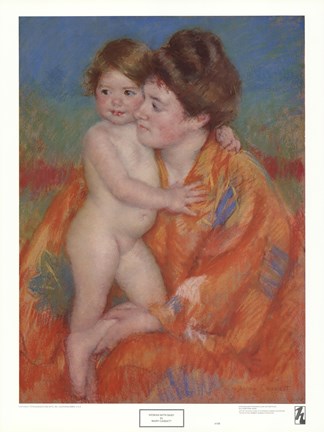 Framed Woman with Baby Print