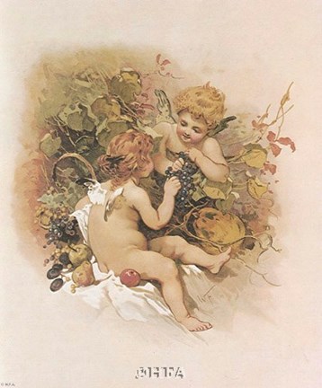 Framed Adoring Cupids Print