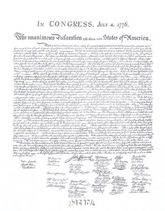 Framed Declaration of Independence Print