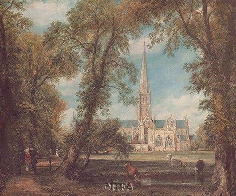 Framed Salisbury Cathedral from the Bishops' Grounds Print