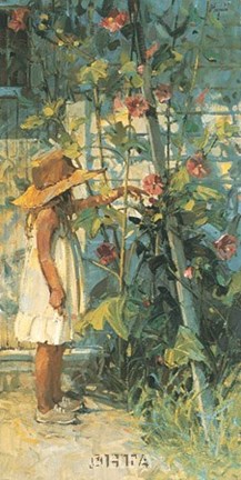 Framed Hollyhock Child Print