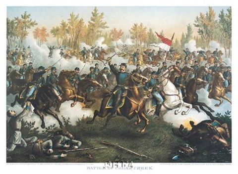 Framed Battle of Cedar Creek Print