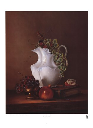 Framed Still Life with Grapes Print