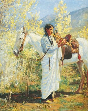 Framed Flute Player Print