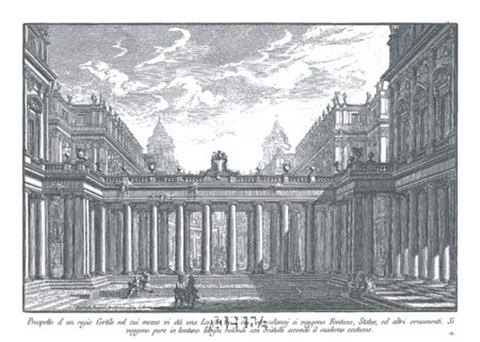 Framed Prospetto d'un regio Cortile Print