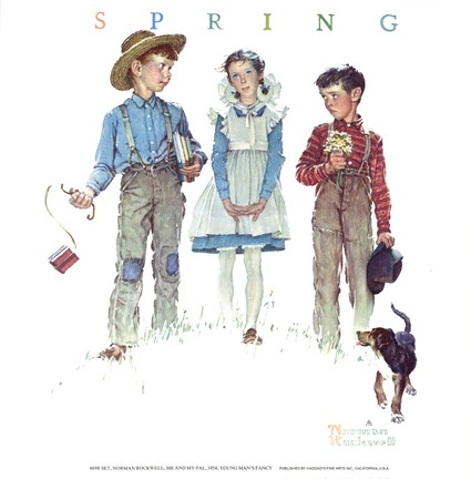 Framed Young Man's Fancy Print