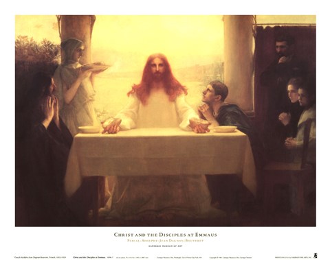 Framed Christ and the Disciples at Emmaus Print