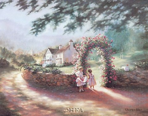 Framed Rose Arbor Print