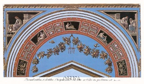 Framed Detail/Loggia in the Vatican IV Print