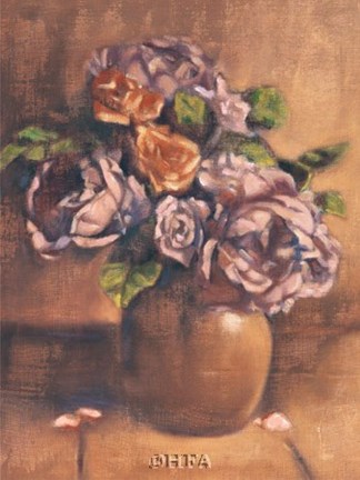 Framed Vintage Chic Roses II Print