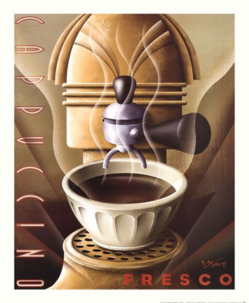 Framed Cappuccino Fresco Print