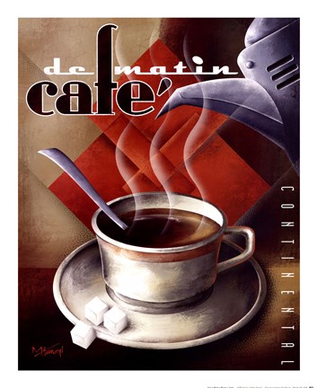 Framed Cafe de Matin Print