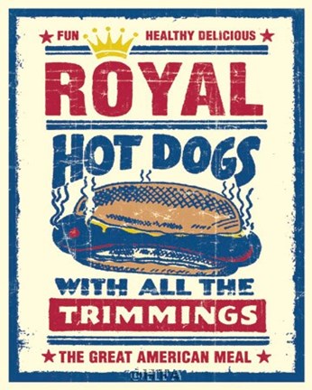 Framed Royal Hot Dogs Print